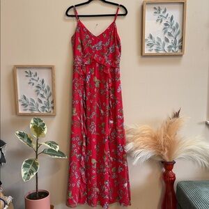 Nanette Lepore Vibrant Red Floral Maxi Dress